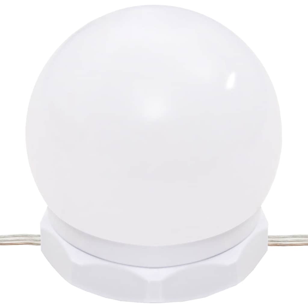 Moderner Schminktisch mit LED-Beleuchtung, Spiegel & Ablageflächen - 74,5x40x141