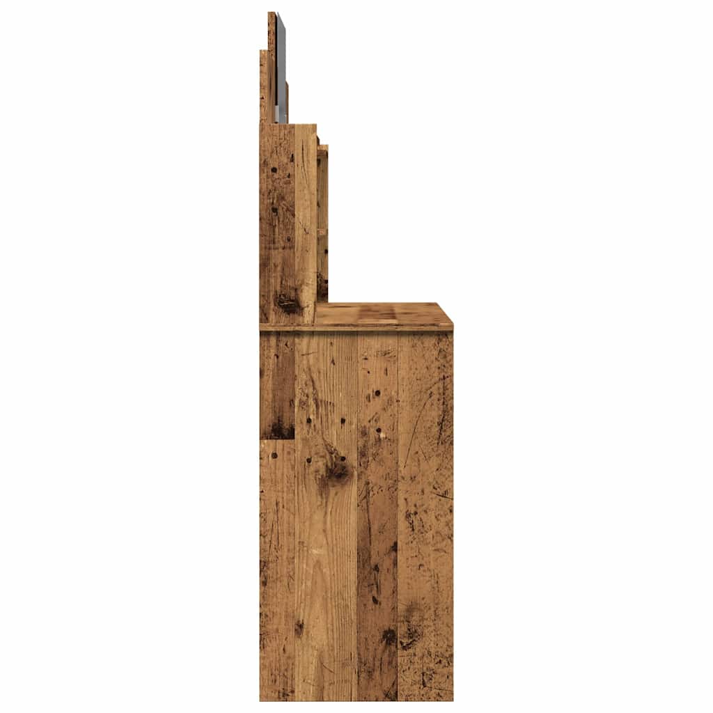 Zeitloser Frisiertisch mit Spiegel & Schubladen - Schminktisch - 96 x 39 x 142cm