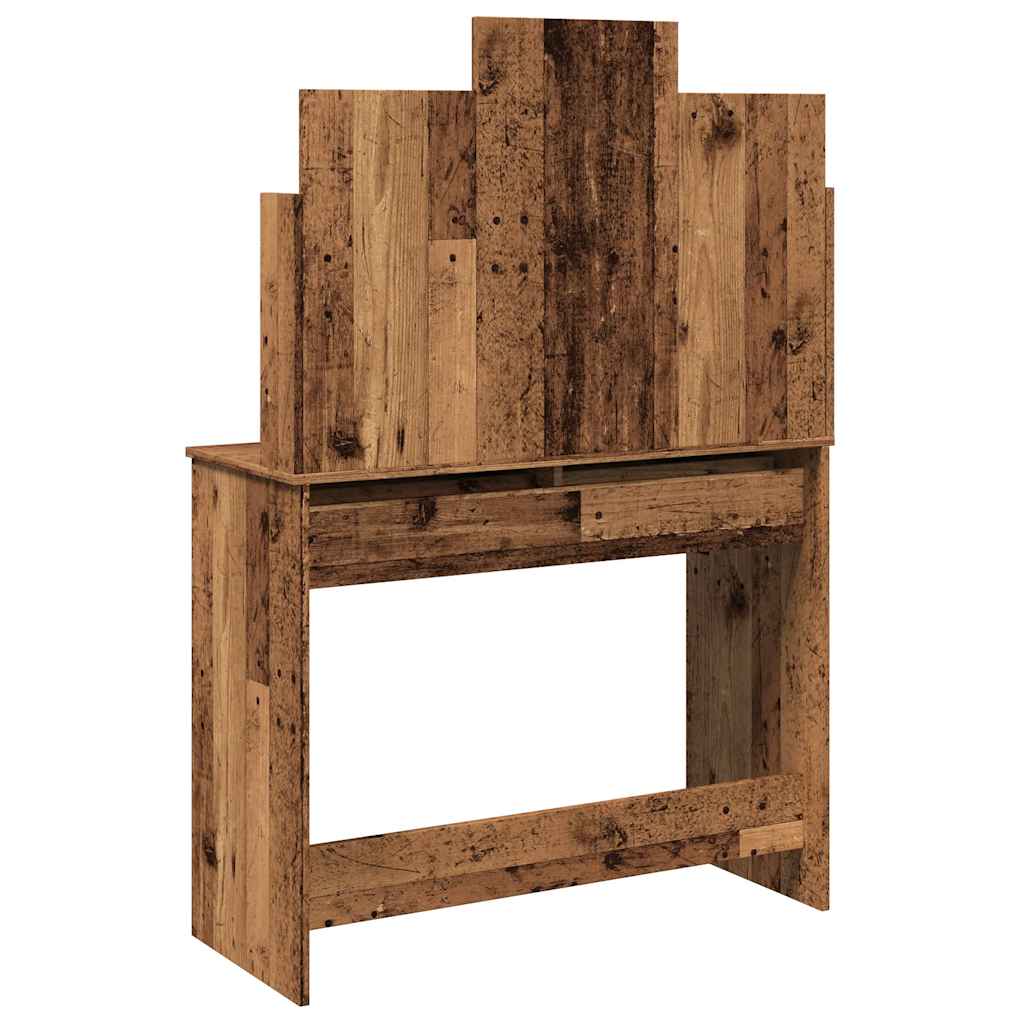 Zeitloser Frisiertisch mit Spiegel & Schubladen - Schminktisch - 96 x 39 x 142cm