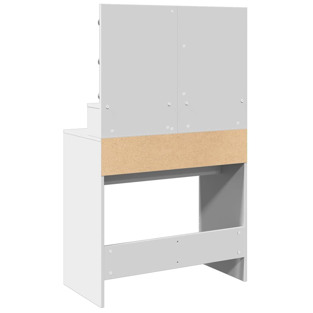 Moderner Schminktisch mit Spiegel - LED-Beleuchtung - Stauraum - 80 x 41 x 134,5