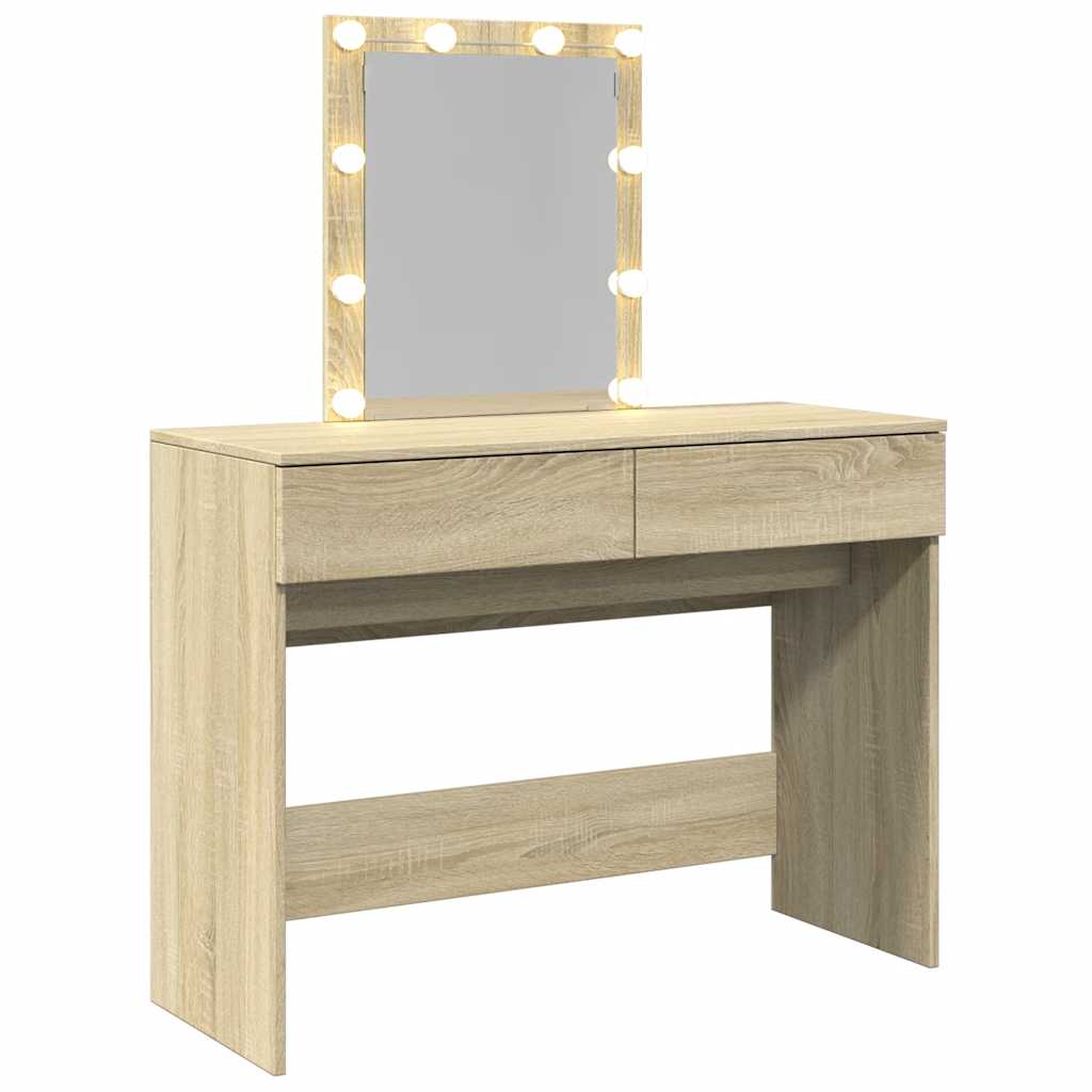 Schminktisch mit LED-Spiegel - Kosmetiktisch - Frisiertisch - 100 x 40 x 130 cm