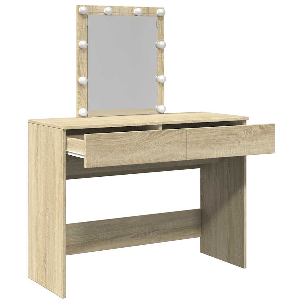 Schminktisch mit LED-Spiegel - Kosmetiktisch - Frisiertisch - 100 x 40 x 130 cm