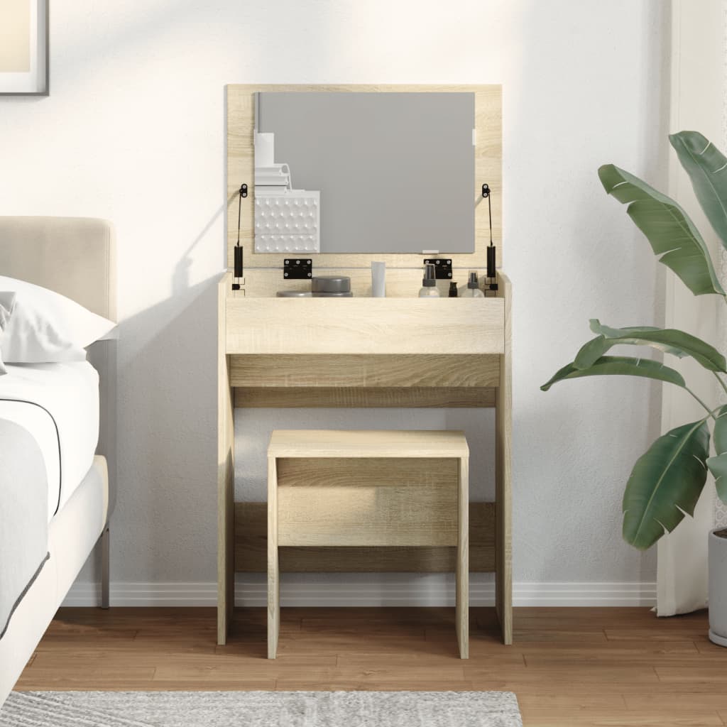 Kleiner Schminktisch - Kosmetiktisch - Frisiertisch - Makeuptisch - mit Sitzbank