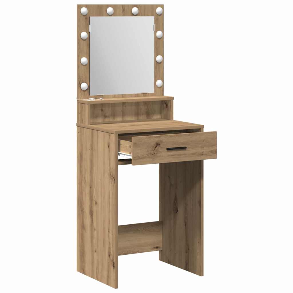 Moderner Schminktisch mit LED - Makeuptisch - Schminkplatz - 50 x 41 x 135 cm