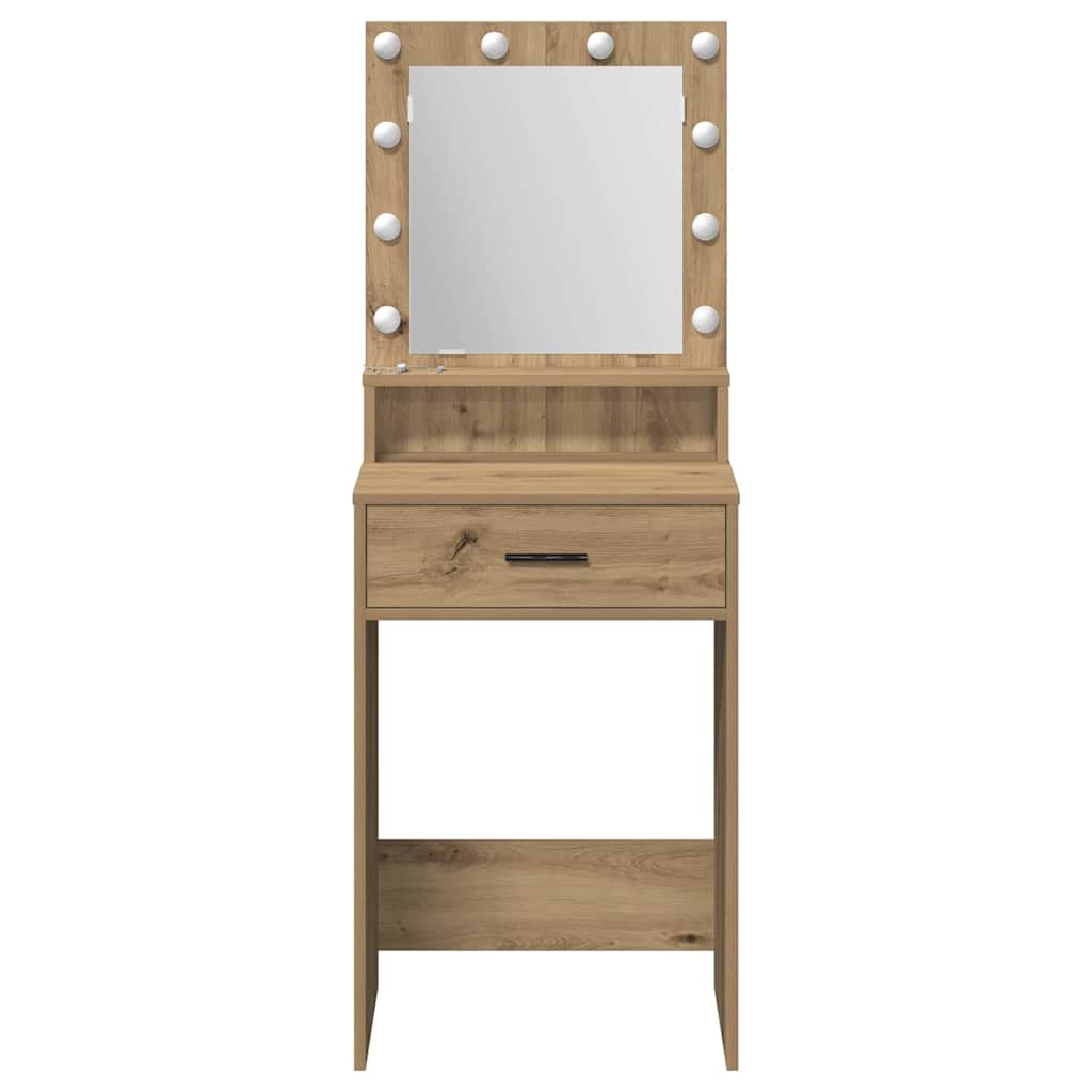Moderner Schminktisch mit LED - Makeuptisch - Schminkplatz - 50 x 41 x 135 cm