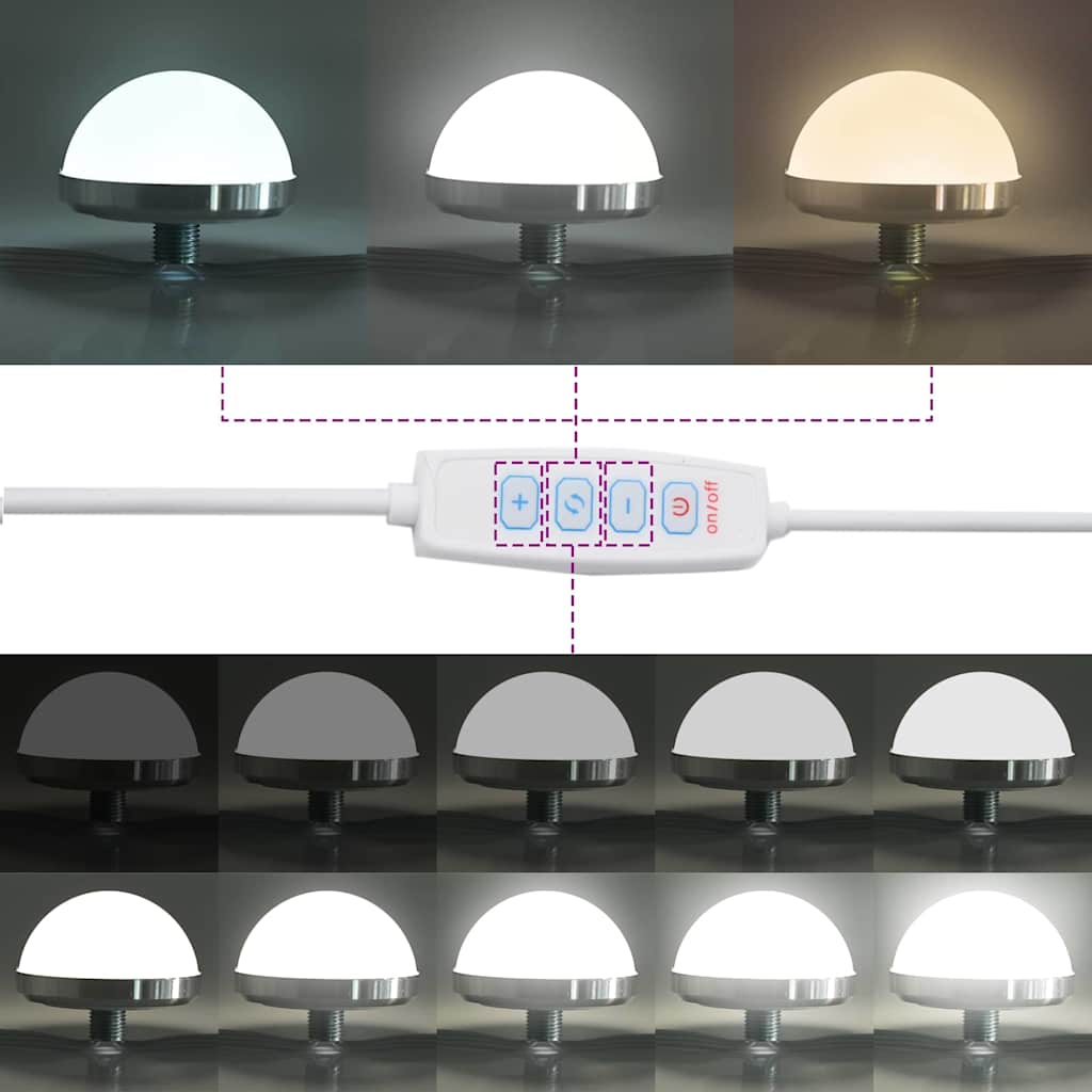 Moderner Schminktisch mit LED - Makeuptisch - Schminkplatz - 50 x 41 x 135 cm