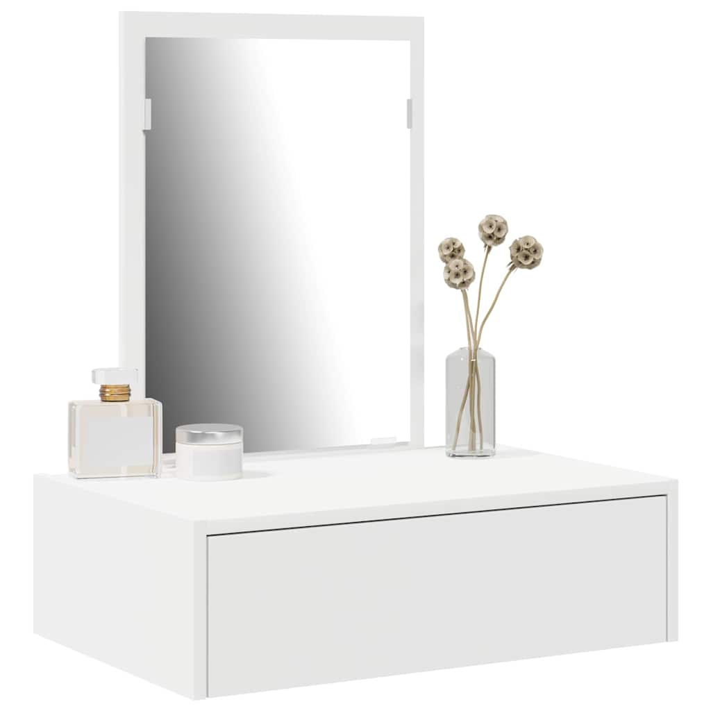 Makeuptisch - Schminkkommode - Schminkplatz - Wandspiegel - 60 x 40 x 70 cm