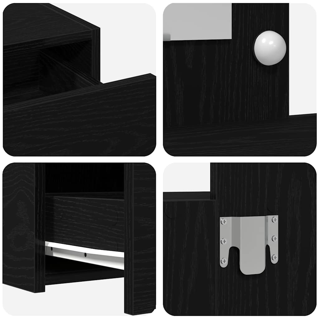Zeitgemäßer Schminktisch - Wandbefestigung - Spiegelkommode - 83 x 40 x 70 cm