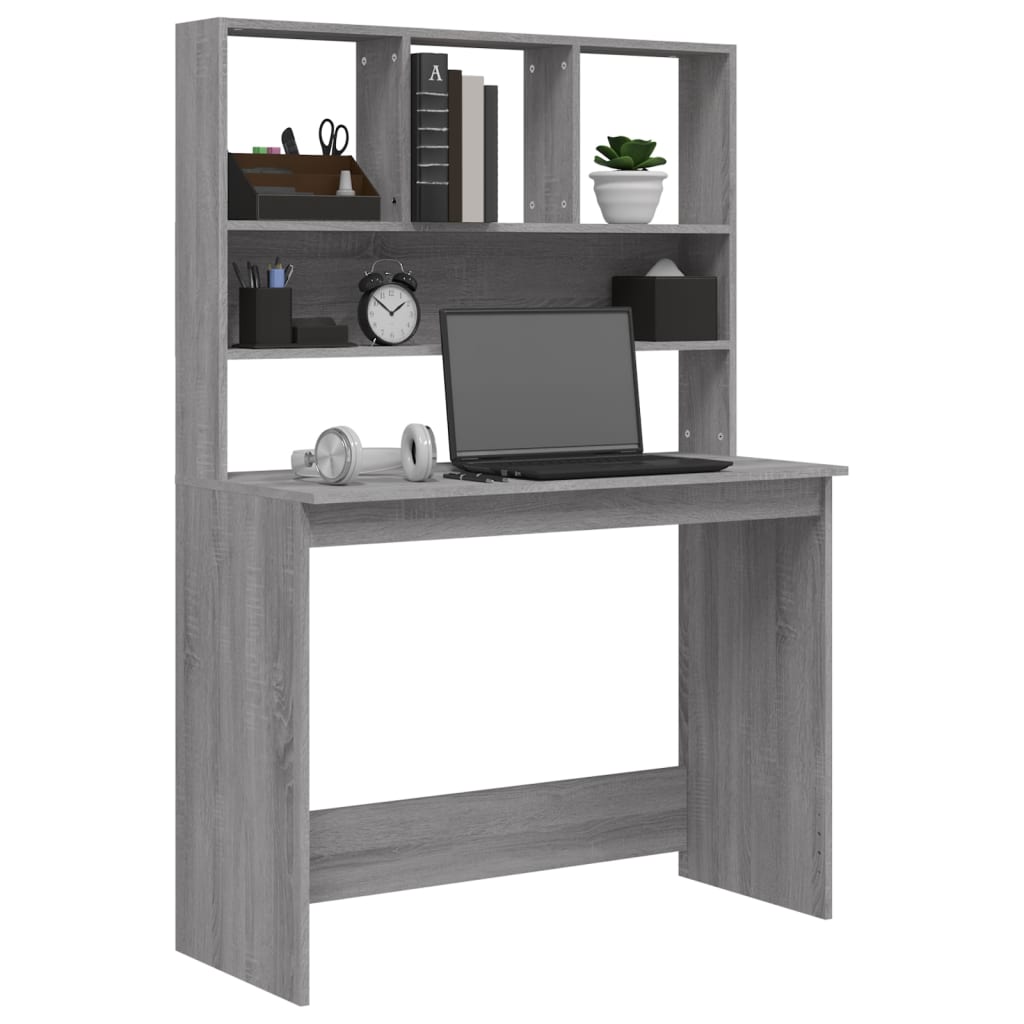 Schreibtisch - Regaltisch - Workstation - Büromöbel - Computertisch - 102x148 cm