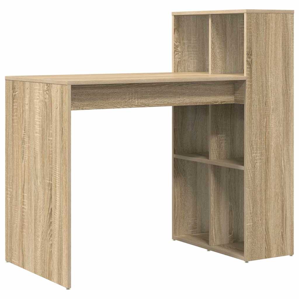 TOP Schreibtisch mit Regal - Computertisch - Homeoffice - 108 x 55 x 103.5 cm
