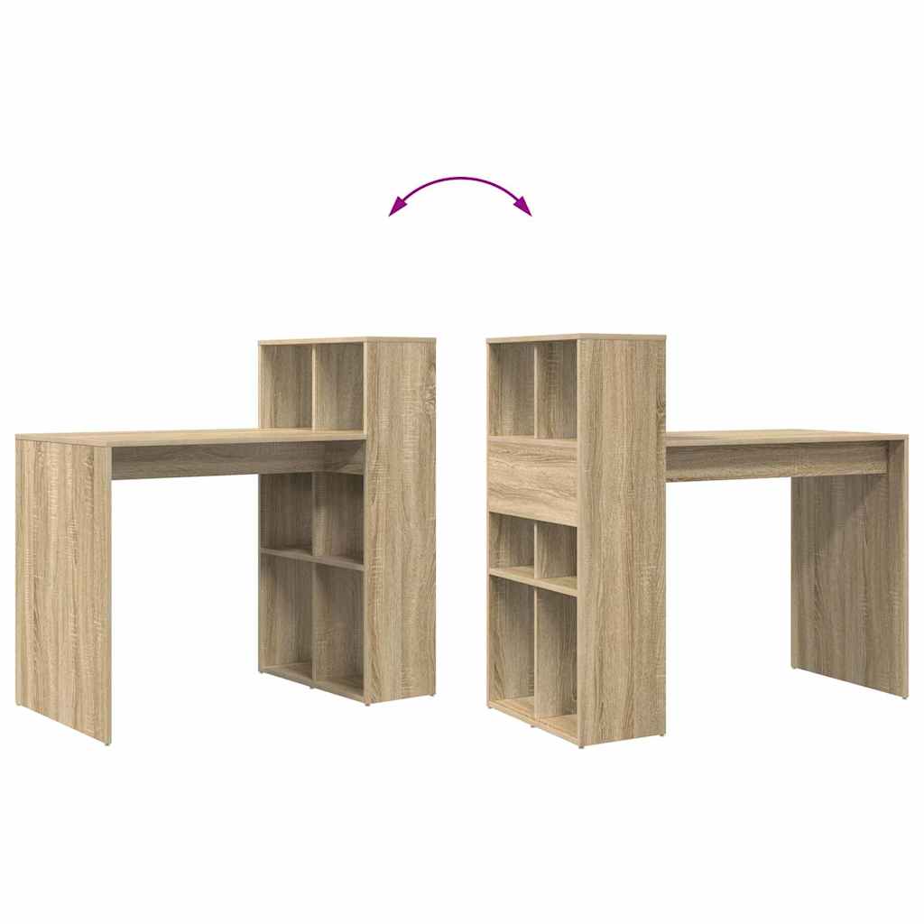TOP Schreibtisch mit Regal - Computertisch - Homeoffice - 108 x 55 x 103.5 cm