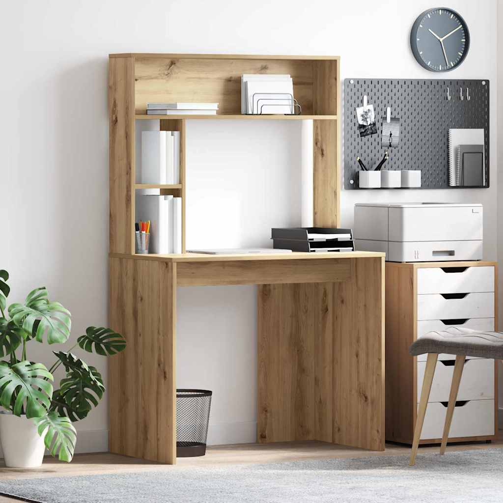 Moderner Schreibtisch - Bürotisch - Regalschreibtisch - Workstation - 91 x 149cm