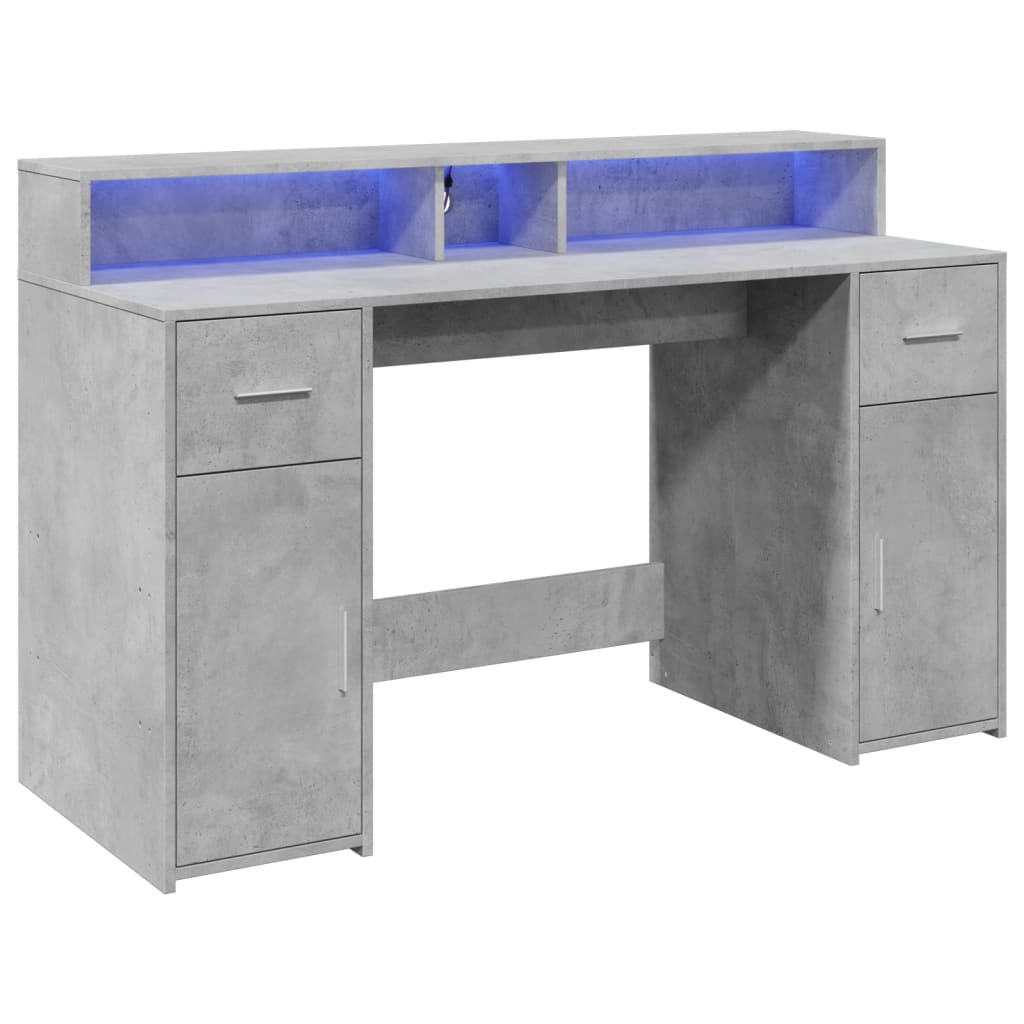 Schreibtisch - LED Desk - Computertisch - PC-Tisch - Gaming -140 x 55 x 91 cm