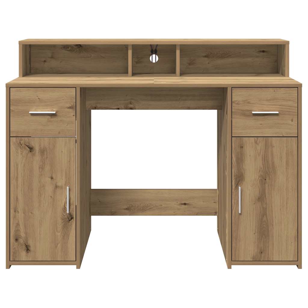 Workstation - Schreibtisch - Computertisch - Homeoffice - LED Design - 120x55 cm