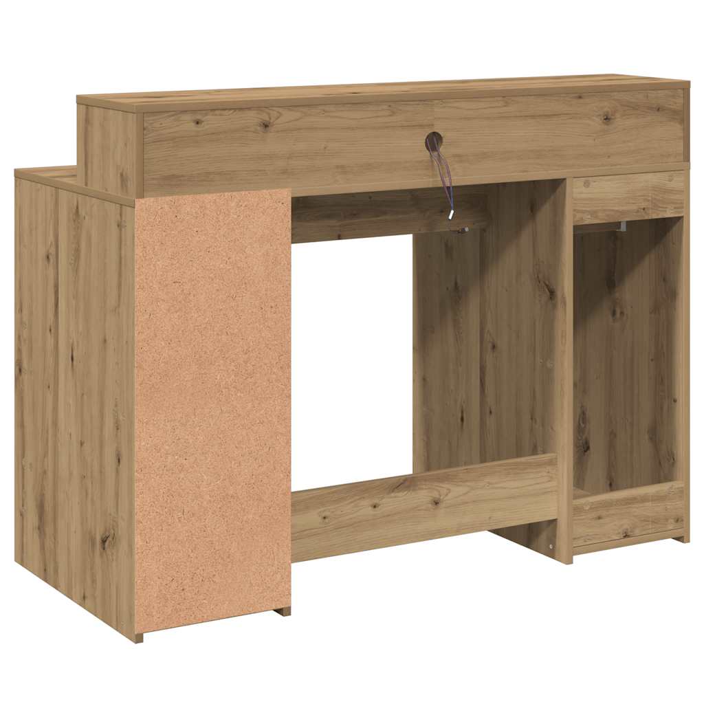 Workstation - Schreibtisch - Computertisch - Homeoffice - LED Design - 120x55 cm
