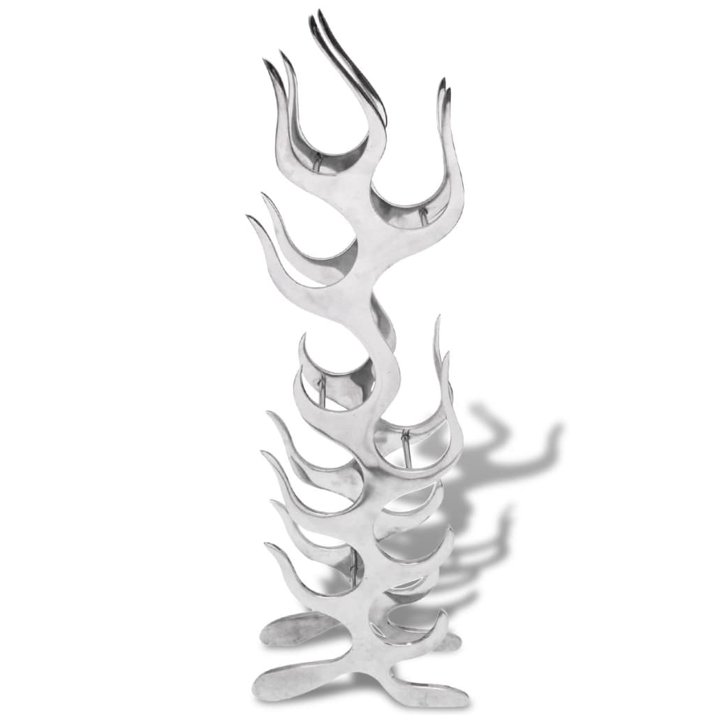 Weinregal in Flammenform - Aluminium - Flaschenregal - Regal für Weinflaschen