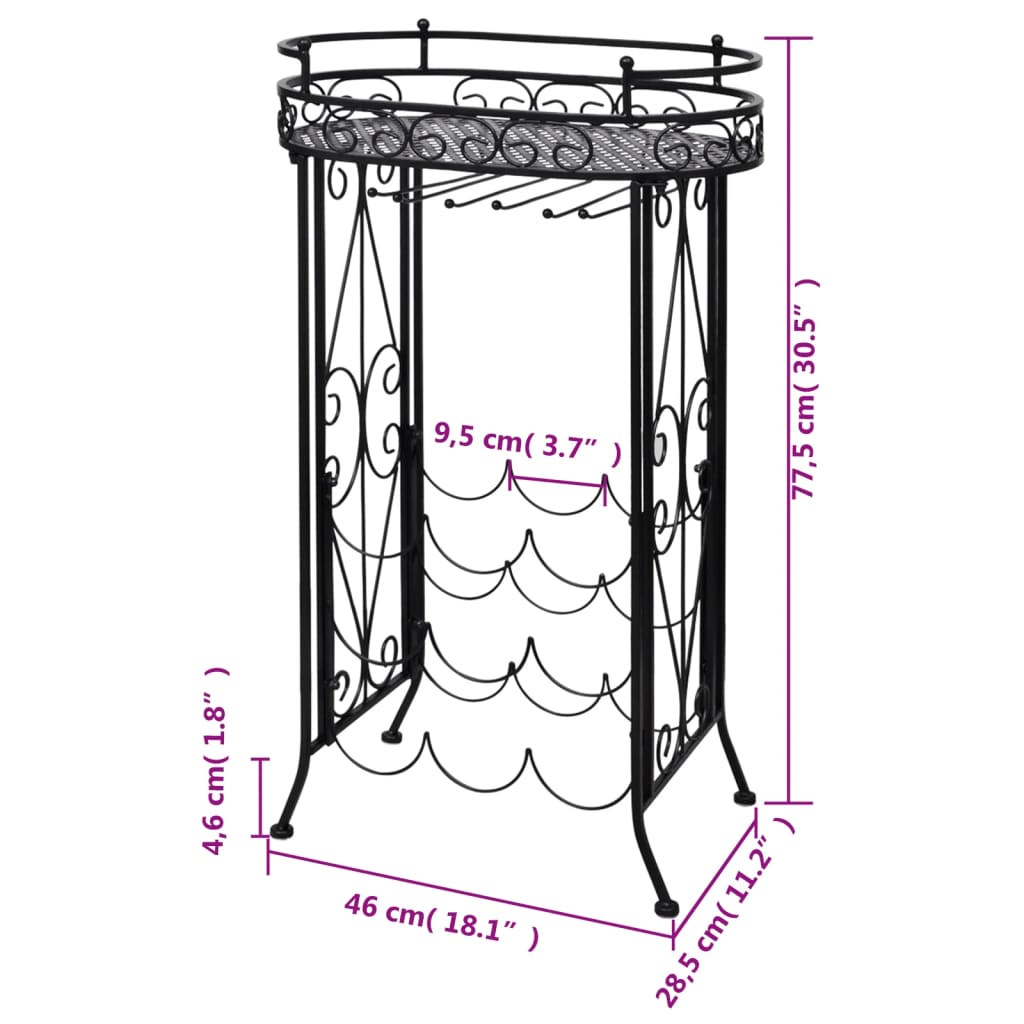 Weinregal - Flaschenregal - Weingestell - Glashalter - Serviertisch - Standregal
