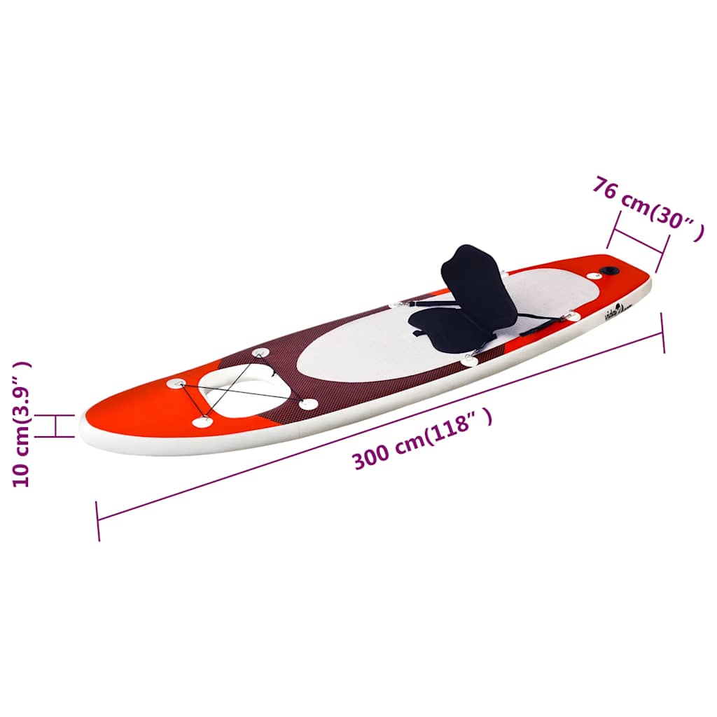 Stand Up Paddleboard - aufblasbar - mit Sitz & Fenster - Paddleboard Set - 300cm
