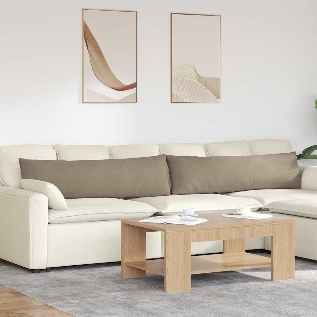 Längliche Sofakissen im 2er Set aus glattem Stoff für elegante Wohnräume 145cm
