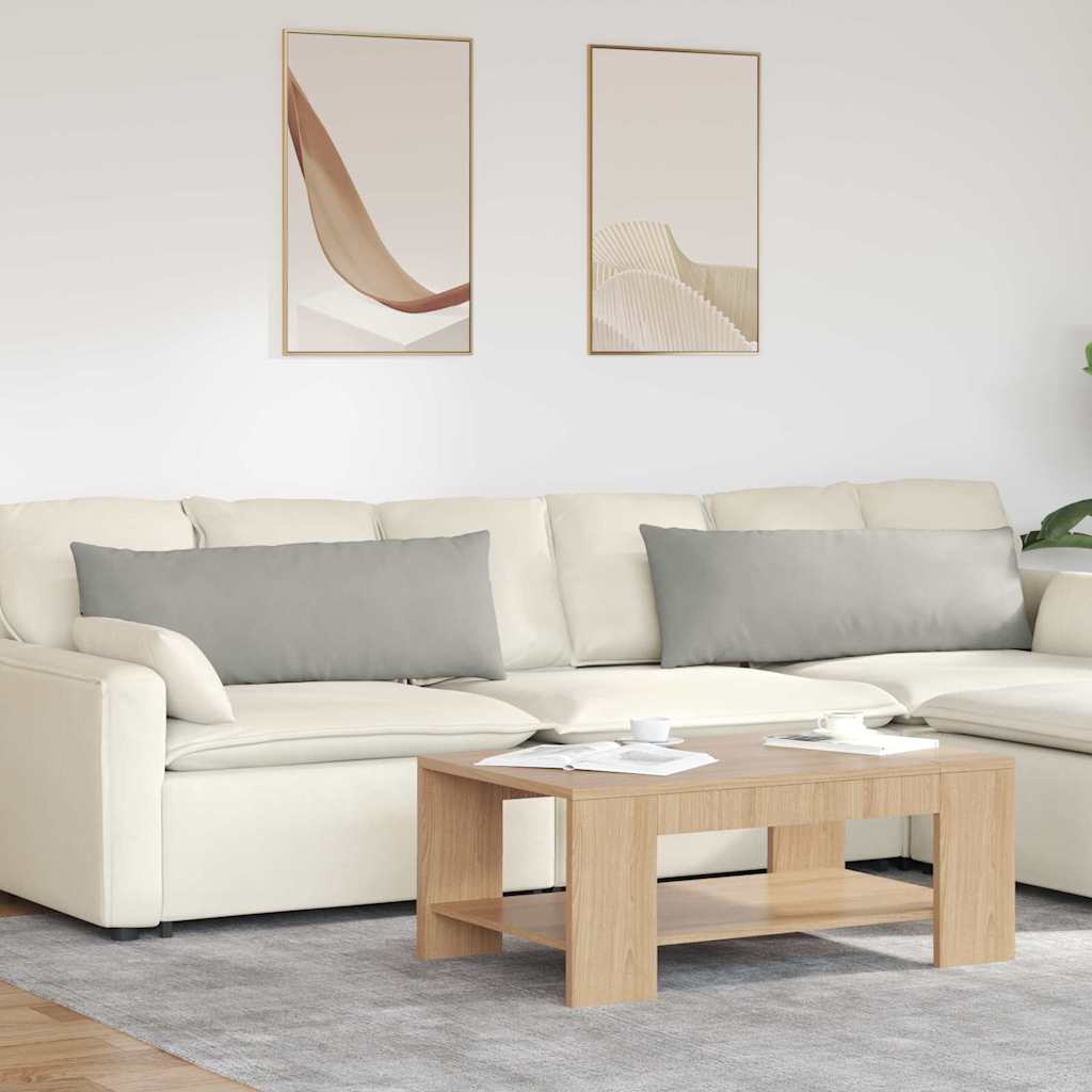 Längliche Dekokissen aus Stoff im Set für moderne und ruhige Wohnräume 120x40 cm