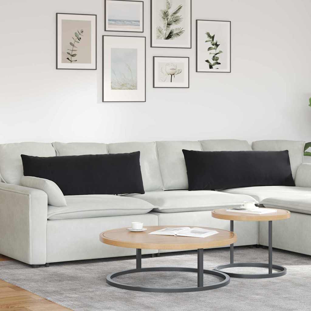 Elegantes Sofakissen Set aus Cordstoff mit abnehmbaren Bezügen 120 x 40 cm