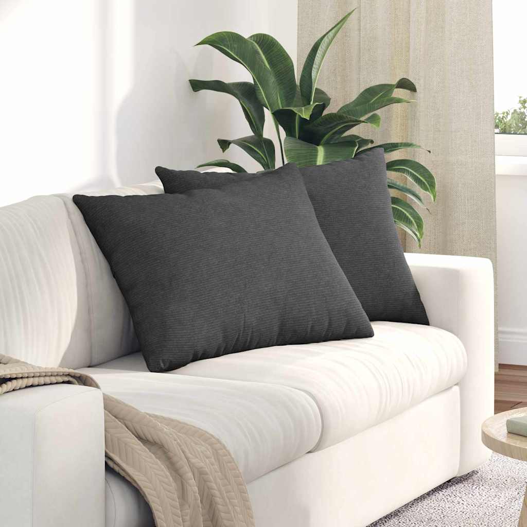 Moderne Cord Zierkissen im Set für Sofa und Bett mit Reißverschluss 70 x 50 cm