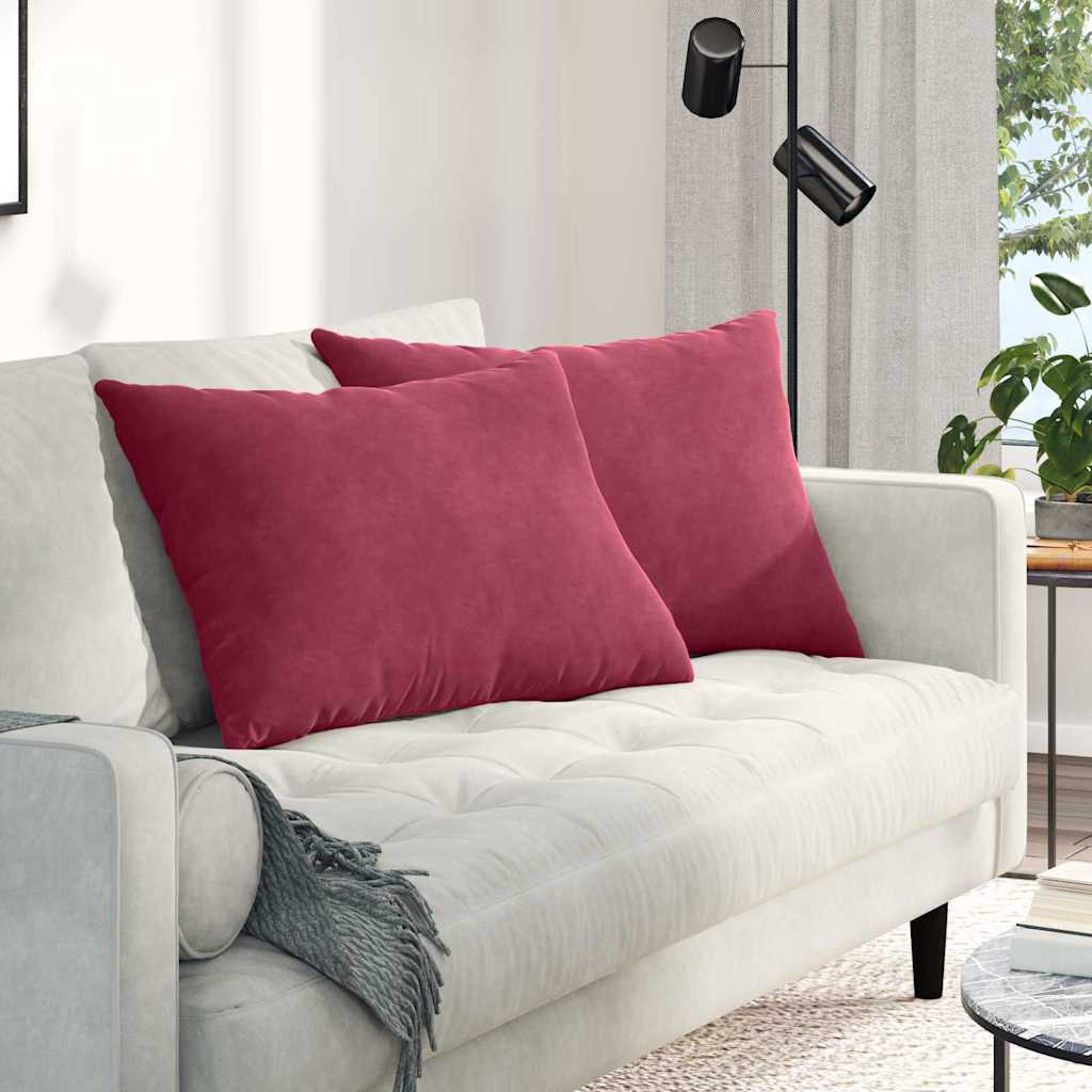 Moderne Sofakissen im 2er Set mit weichem Cordstoff und Komfortfüllung 70x50 cm