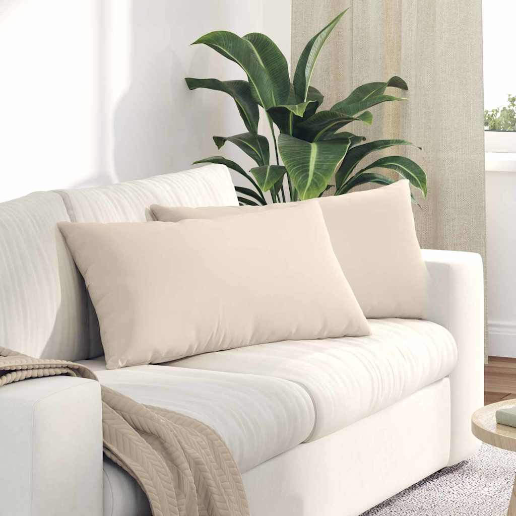 Mega-Shop XL Dekorative Sofakissen im 2er Set mit Stoffbezug und Füllung 80x40cm