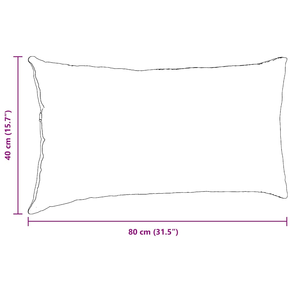 Mega-Shop XL Dekorative Sofakissen im 2er Set mit Stoffbezug und Füllung 80x40cm