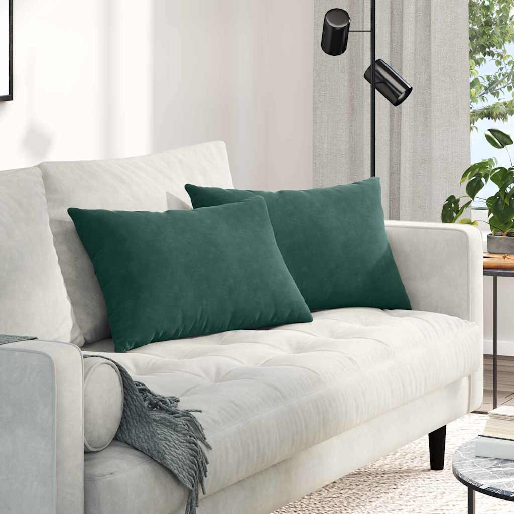 Mega-Shop XL Moderne Sofakissen im 2er Set mit weichem Cordstoff 60 x 40 cm