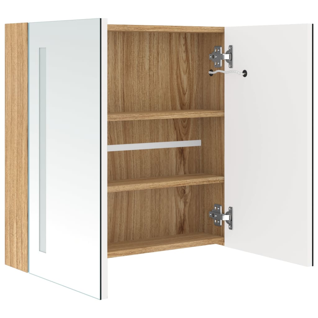 LED-Bad-Spiegelschrank - Badezimmerschrank - Spiegel - Wandschrank - 62x14x60cm