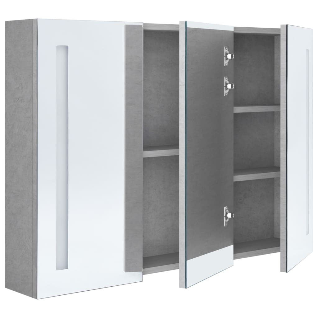 LED-Spiegelschrank fürs Bad - 3-türig - Badezimmer-Spiegel - 89 x 14 x 62 cm