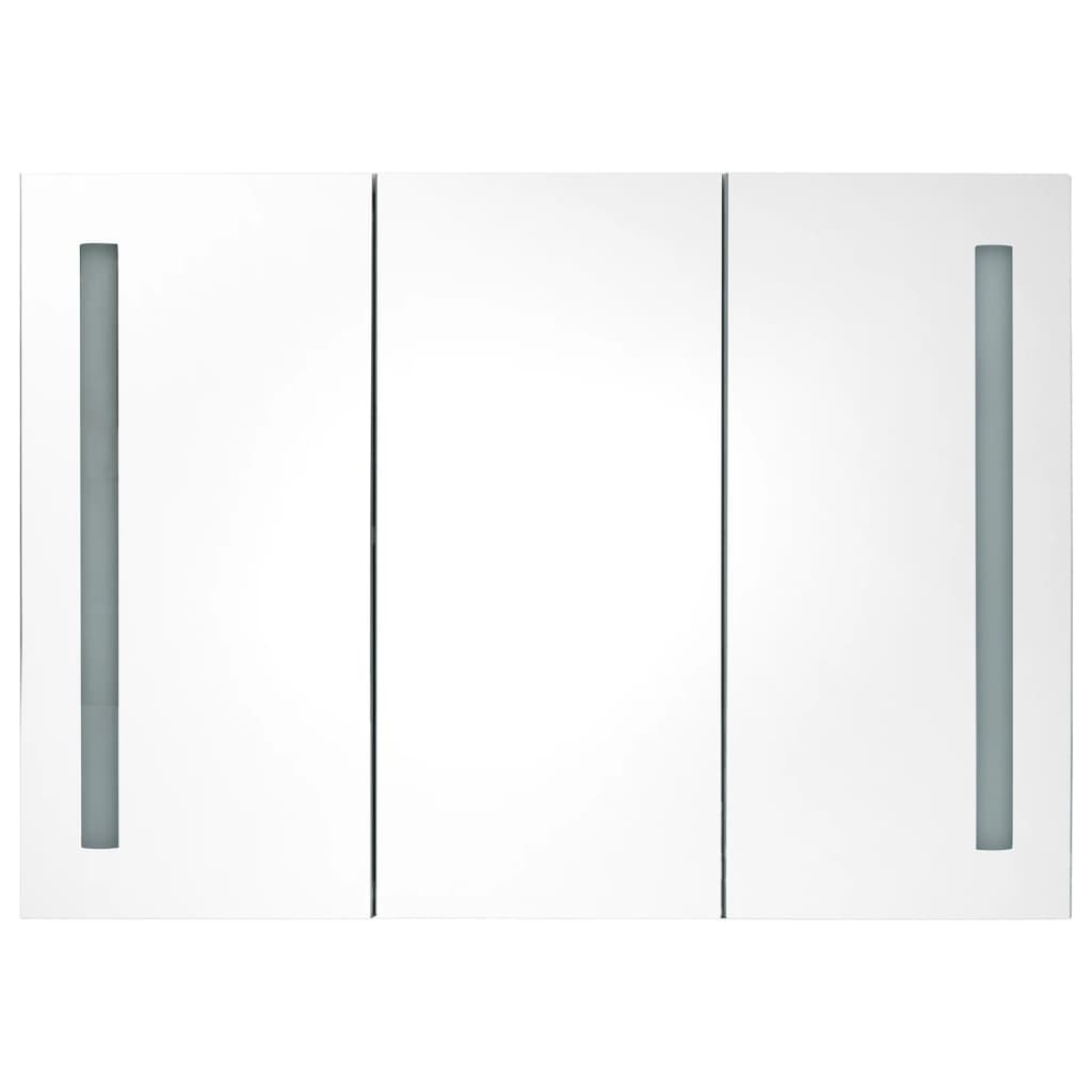 LED-Spiegelschrank fürs Bad - 3-türig - Badezimmer-Spiegel - 89 x 14 x 62 cm
