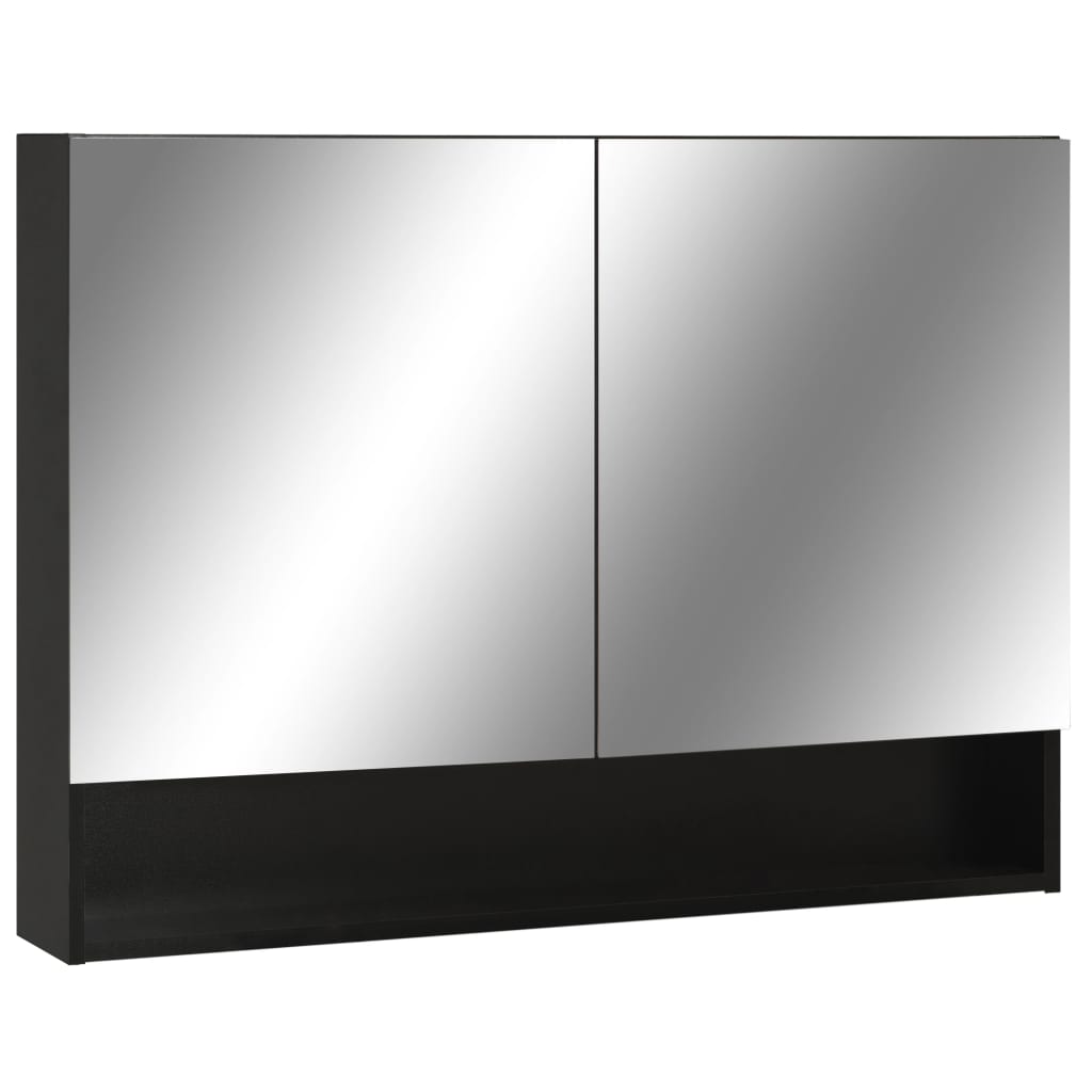 LED-Spiegelschrank fürs Bad - 3 Ablagen - 2-Türig - Badezimmer - 80 x 15 x 60 cm