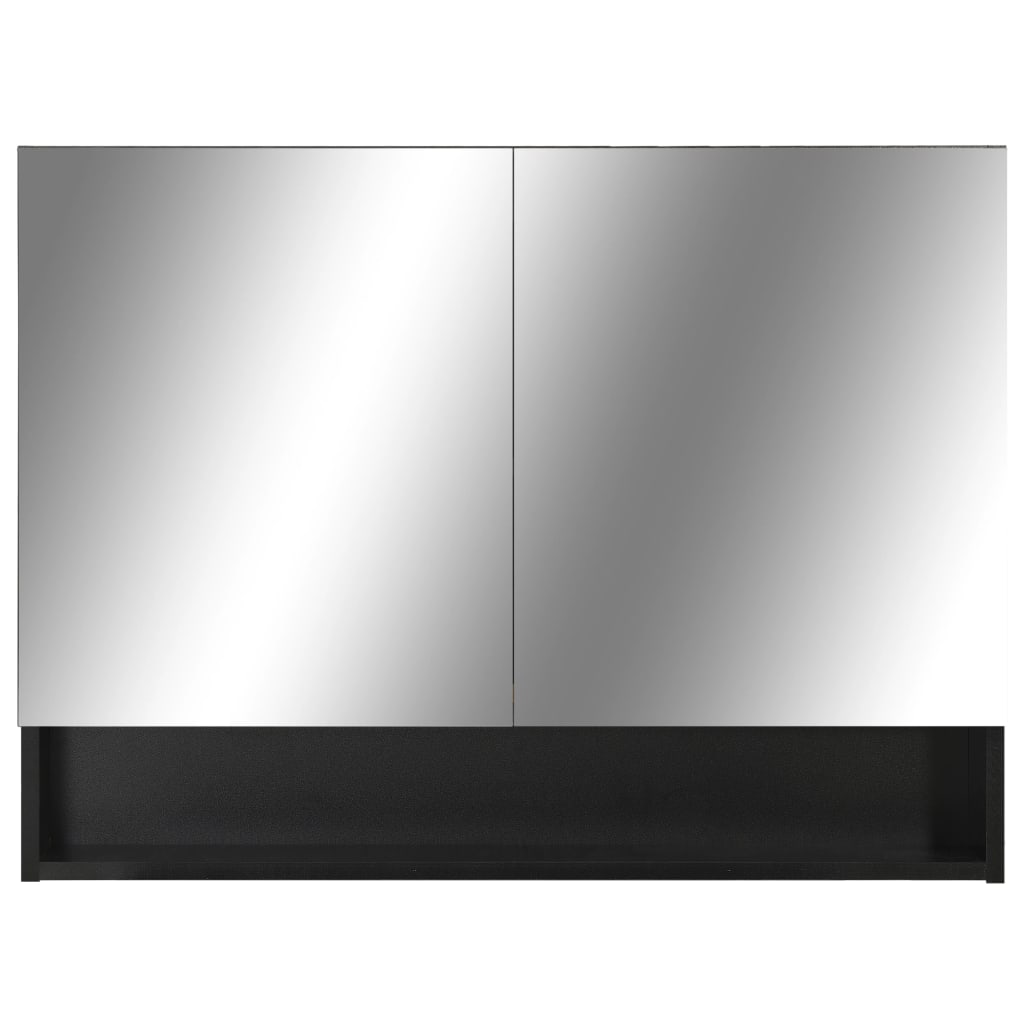 LED-Spiegelschrank fürs Bad - 3 Ablagen - 2-Türig - Badezimmer - 80 x 15 x 60 cm