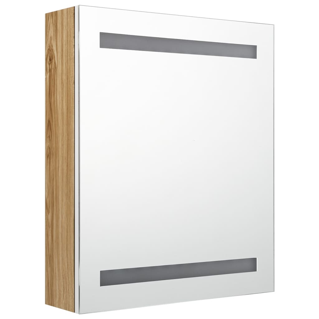 LED-Bad-Spiegelschrank - Wandschrank - Schminkspiegel - Gästebad - 50x14x60cm