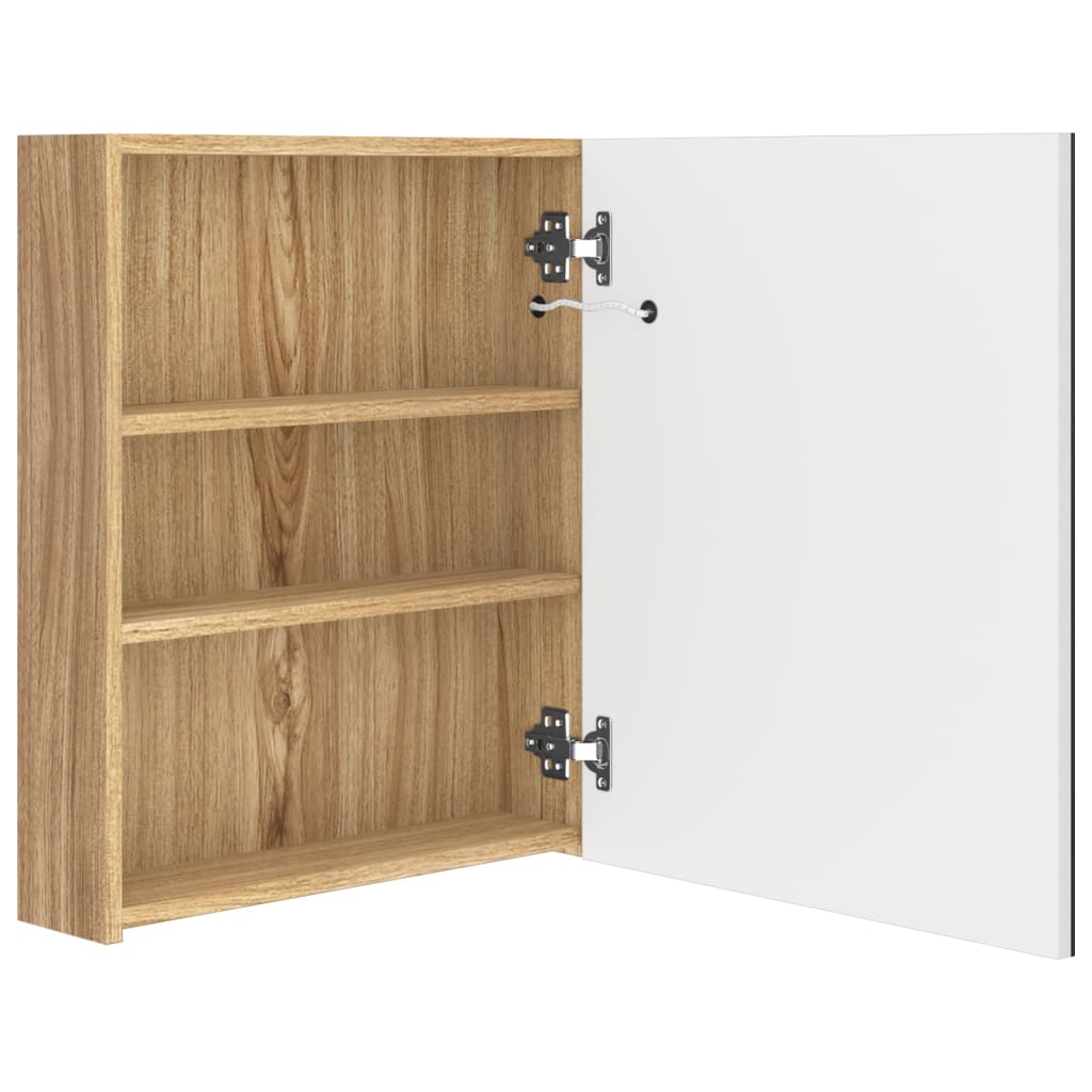 LED-Bad-Spiegelschrank - Wandschrank - Schminkspiegel - Gästebad - 50x14x60cm