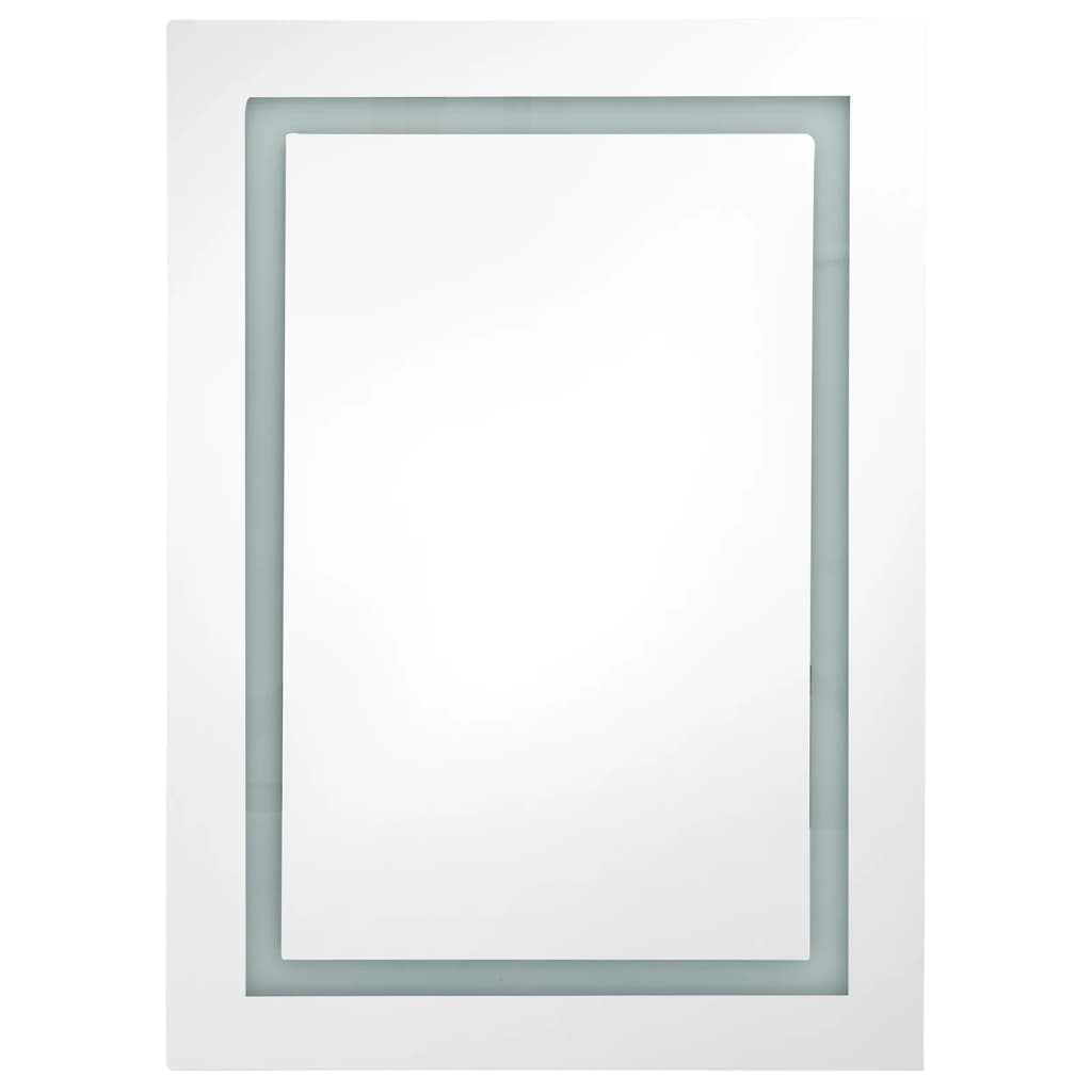 LED-Bad-Spiegelschrank - Wandschrank - Schminkspiegel - Gästebad - 50x14x70cm