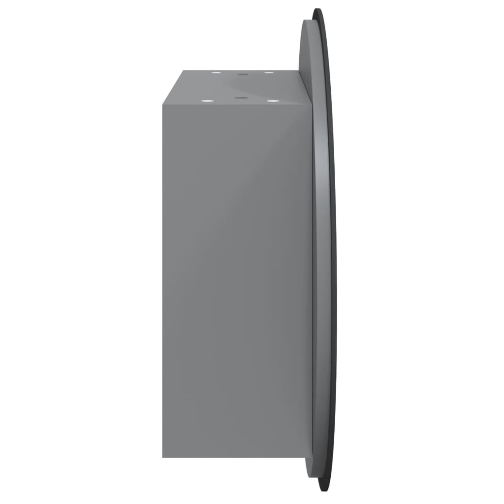 Badezimmerschrank mit rundem Spiegel & LED - Schminkspiegel - Beleuchtet - 40 cm
