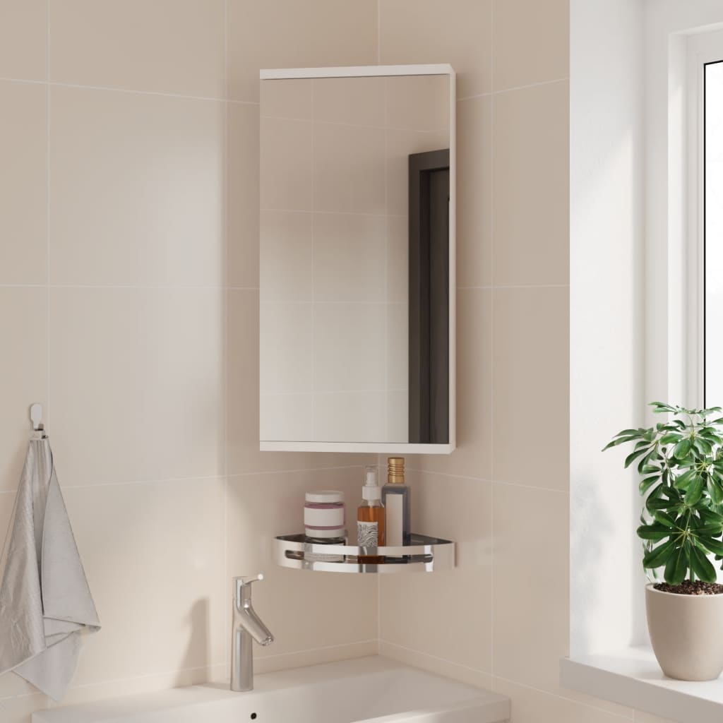Eck-Spiegelschrank - Gästebad - Badezimmer Spiegel - Wandschrank - Kosmetik