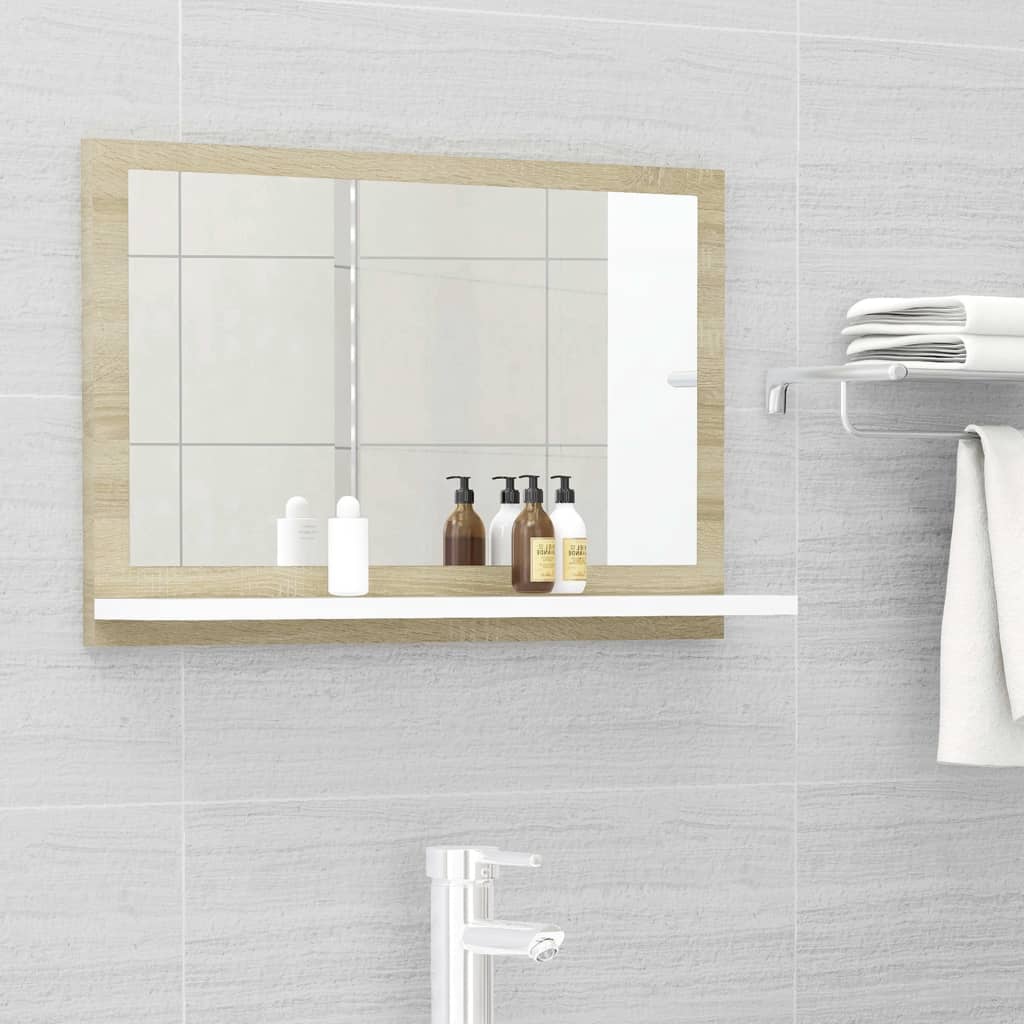 Badezimmer Spiegel - Schminkspiegel mit kleiner Ablage - ideal fürs Gästebad