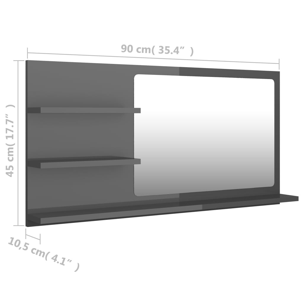 Badspiegel - Badezimmer Spiegel mit Ablagen - Wandspiegel - Schminkspiegel