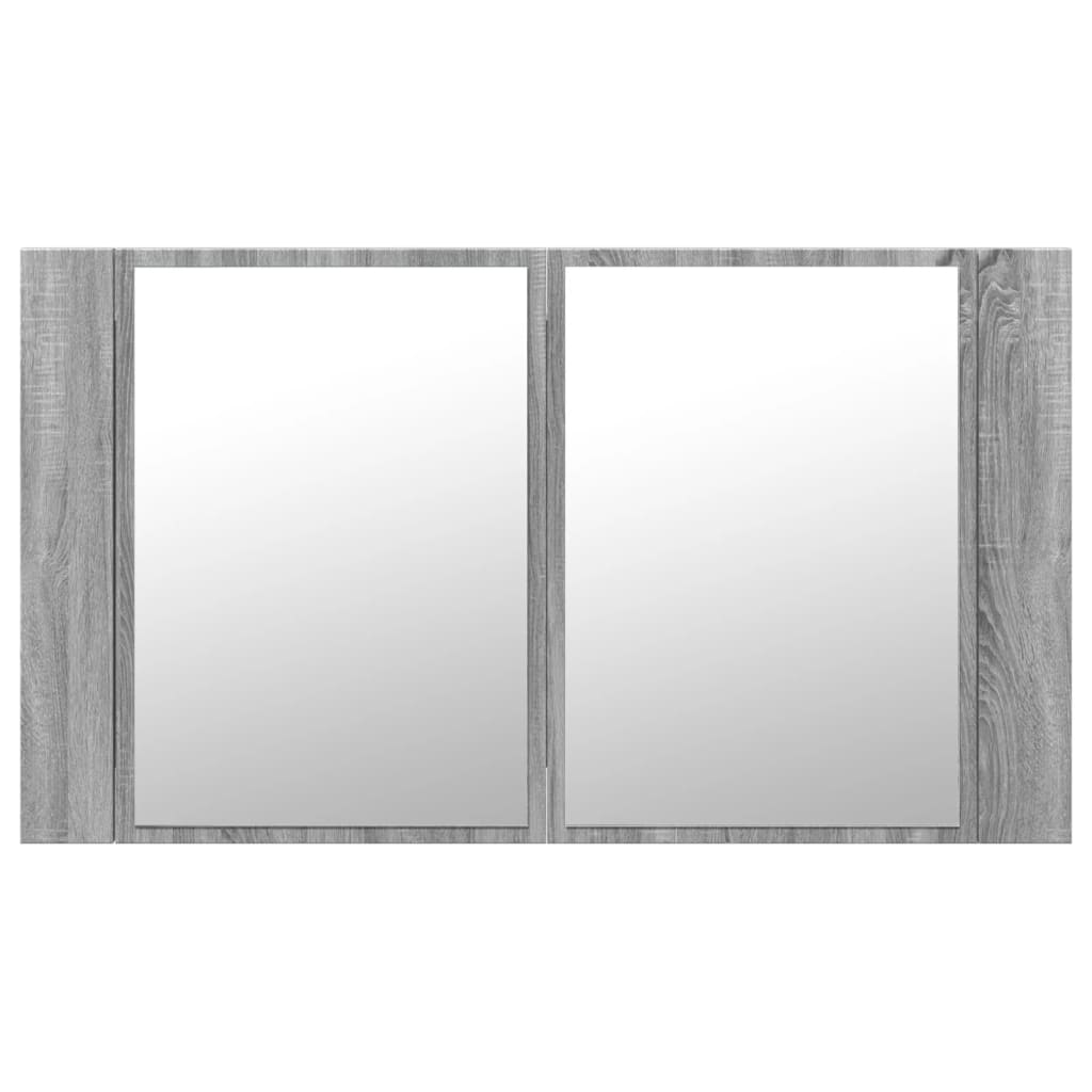 2-türiger LED Badezimmer Spiegelschrank - Schminkspiegel - Farbwechsler - 80cm