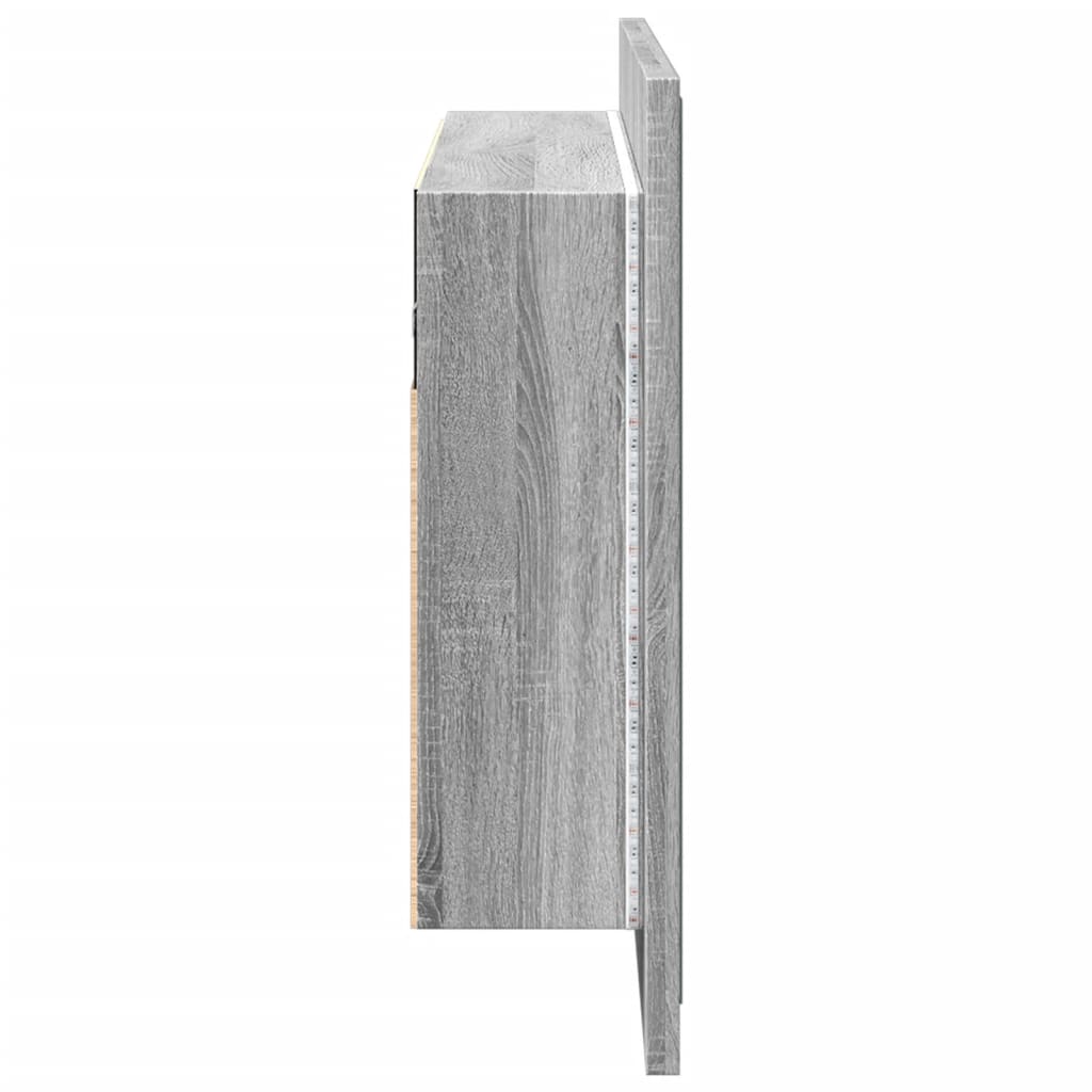 2-türiger LED Badezimmer Spiegelschrank - Schminkspiegel - Farbwechsler - 80cm