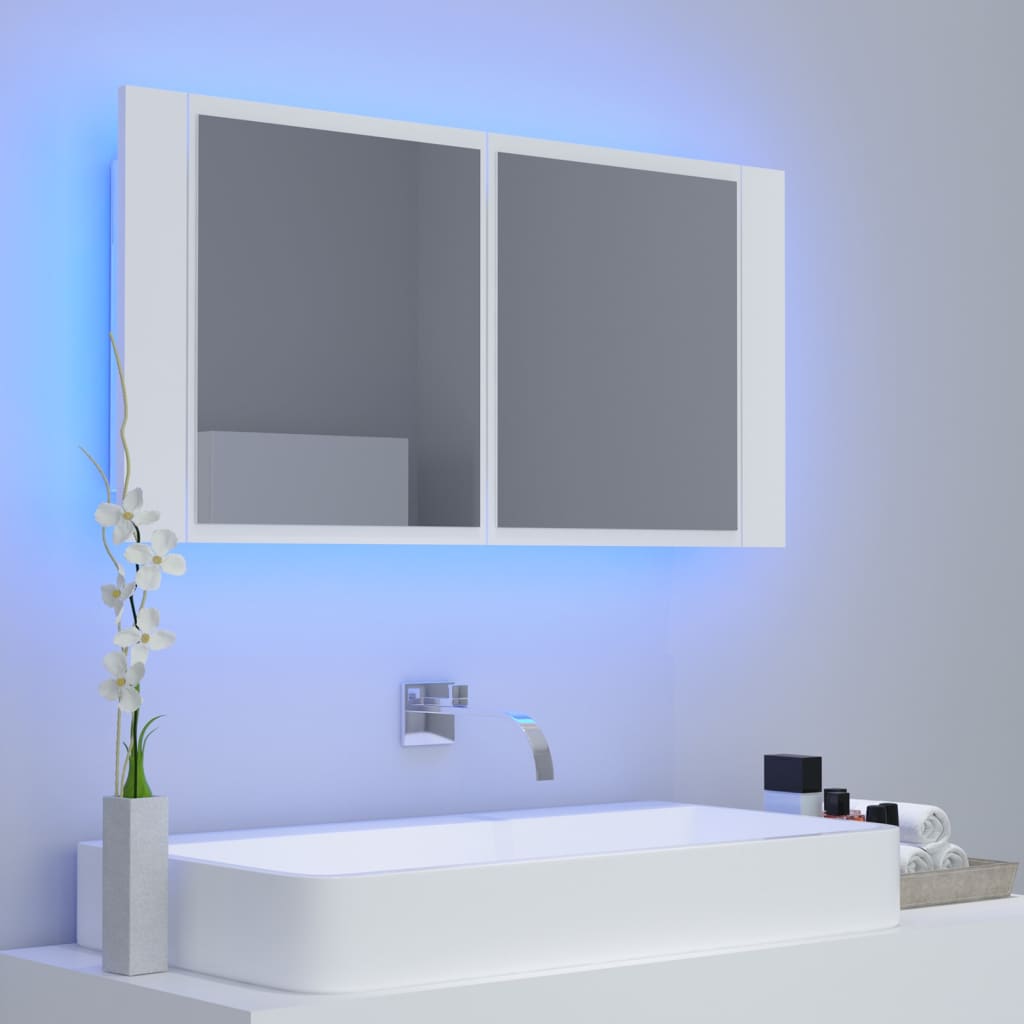 Panorama Spiegelschrank - Badezimmer - Schminkspiegel - mit LED-Beleuchtung