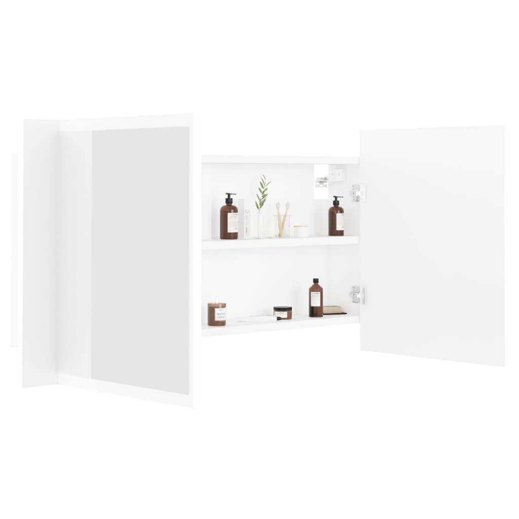 Panorama Spiegelschrank - Badezimmer - Schminkspiegel - mit LED-Beleuchtung