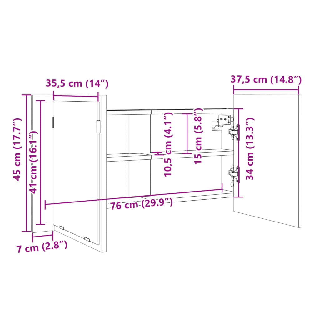 LED-Badspiegel - Spiegel - Rasierspiegel - Schminkspiegel - Badezimmer-Spiegel