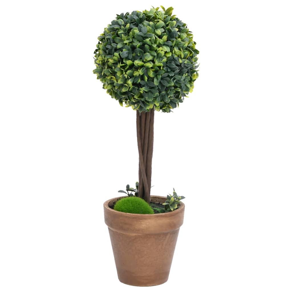 Buchsbäume - Buchsbaumkugeln - Buxbaum - Buxkugeln - Hochstamm - Imitat - 2 Stk