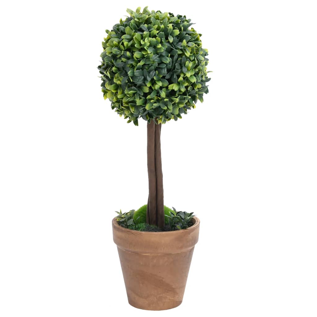 Buchsbäume - Buchsbaumkugeln - Buxbaum - Buxkugeln - Hochstamm - Imitat - 2 Stk
