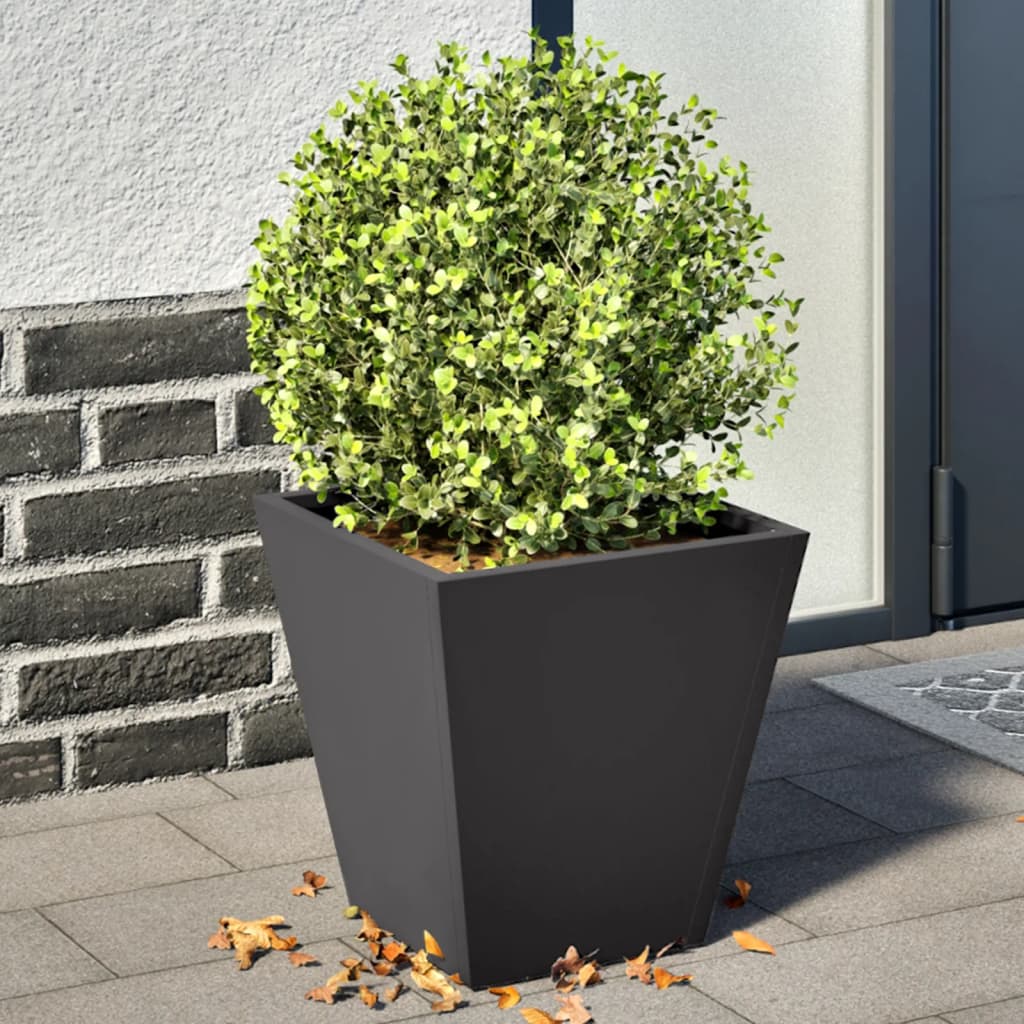 Mega-Shop XL - Pflanzkübel - Blumentopf - Stahl - Blumenkübel - Garten - 2er-Set